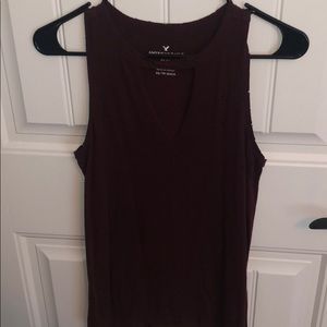 V neck tank top! (Came distressed)